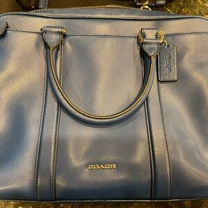 Coach Blue Laptop Bag with Sophisticated Design
